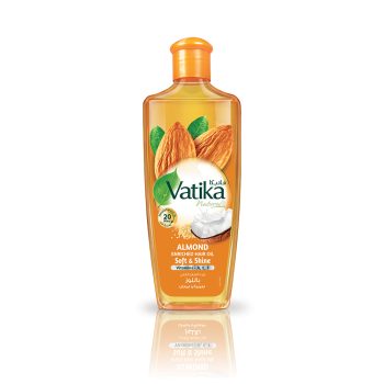 Vatika Naturals Almond Hair Oil 200ml, Coconut, Sesame & Vitamins A, E, F, Softens & Shines, For Dry & Frizzy Hair, No Parabens, Sulphates or Silicones