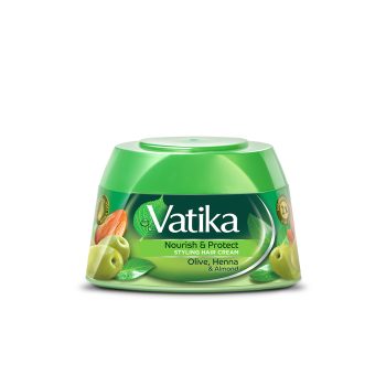 Vatika Naturals Nourish & Protect Styling Hair Cream | Henna, Almond, Aloe Vera & Nourishing Vatika Oils | Style & Texture - 70 ml