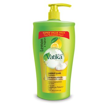 Vatika Naturals Dandruff Guard Shampoo - Enriched With Lemon & Yoghurt - Removes & Prevents Dandruff - 600 ml