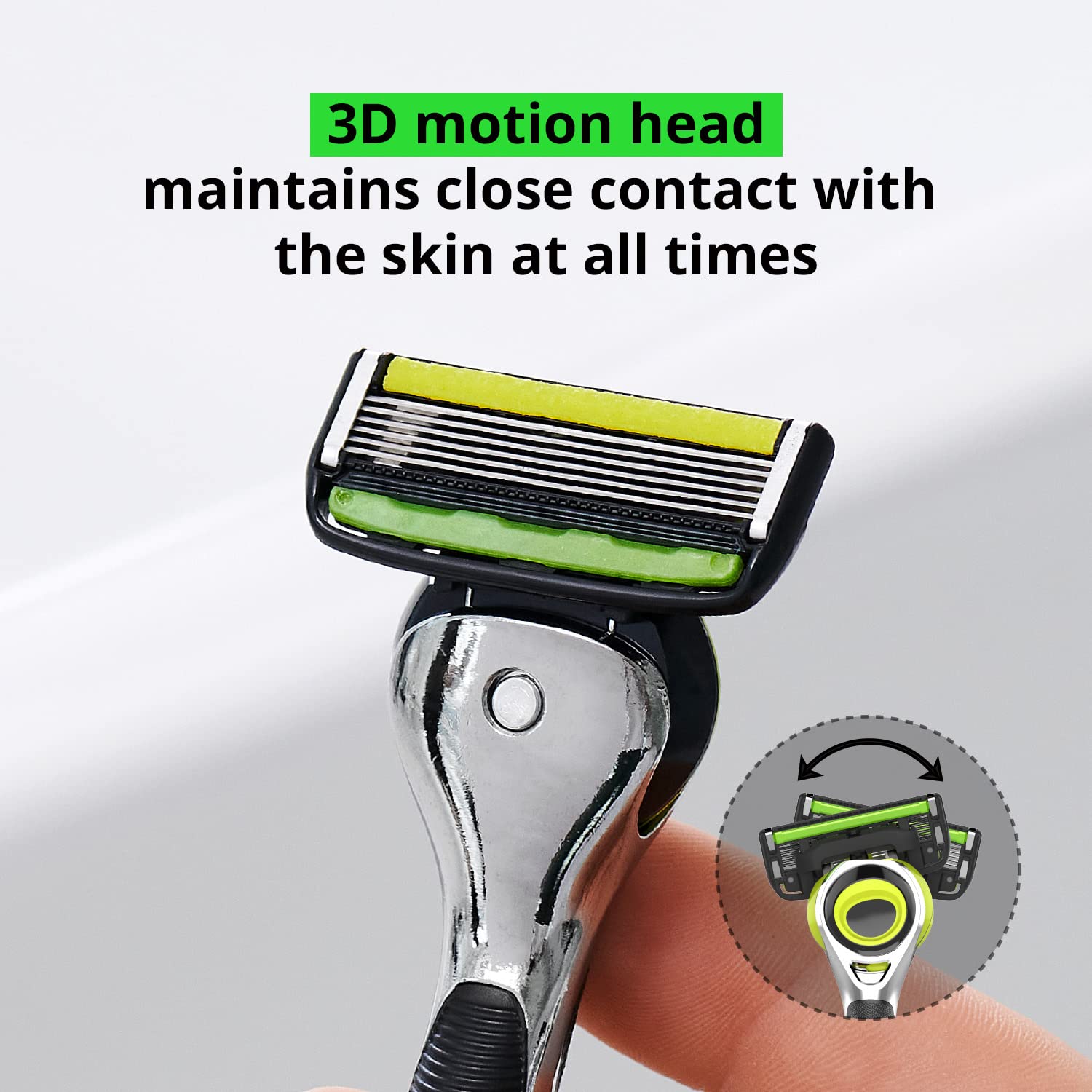 Dorco Pace 6 Pro System Razor for Men - 6-Blade Shaving System, 2 Heads, 1 Handle - Image 3