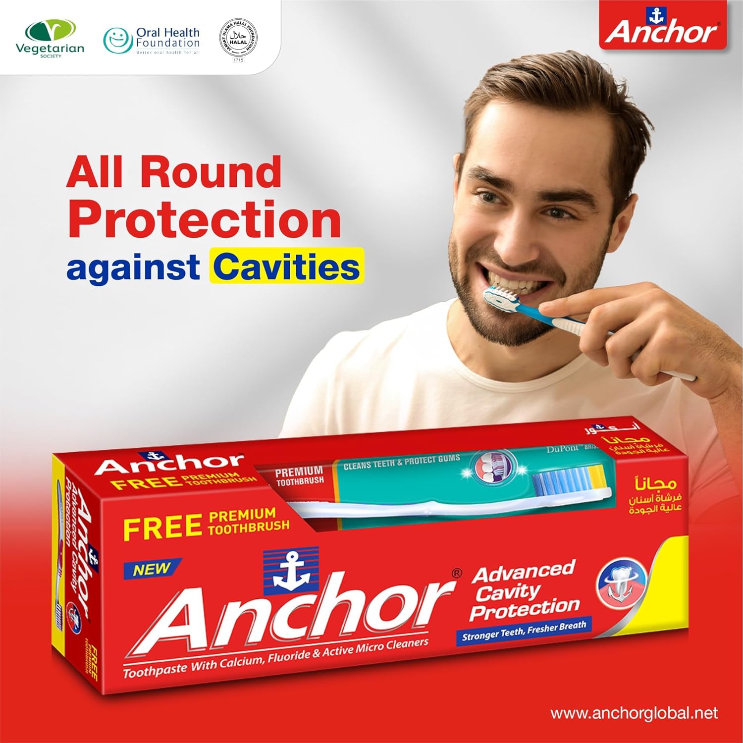 Anchor Advanced Cavity Protection Toothpaste 150g. - with Free Toothbrush - Image 7