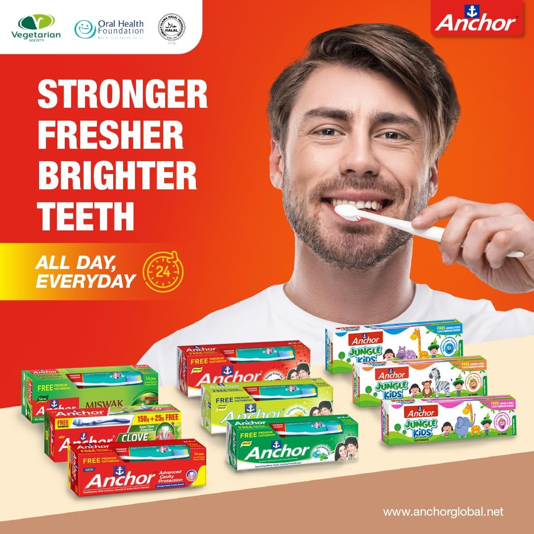 Anchor Advanced Cavity Protection Toothpaste 150g. - with Free Toothbrush - Image 3