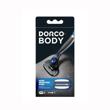 Dorco Body System Razor - 5 Blades, 2 Wide Heads, 1 Handle