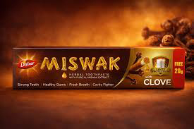 Dabur Miswak Herbal Clove Toothpaste 120gm. + 50gm. - Image 4