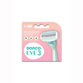 Dorco Eve 3 Razors for Women – 3-Blade Shaving cartridges, 4 Heads