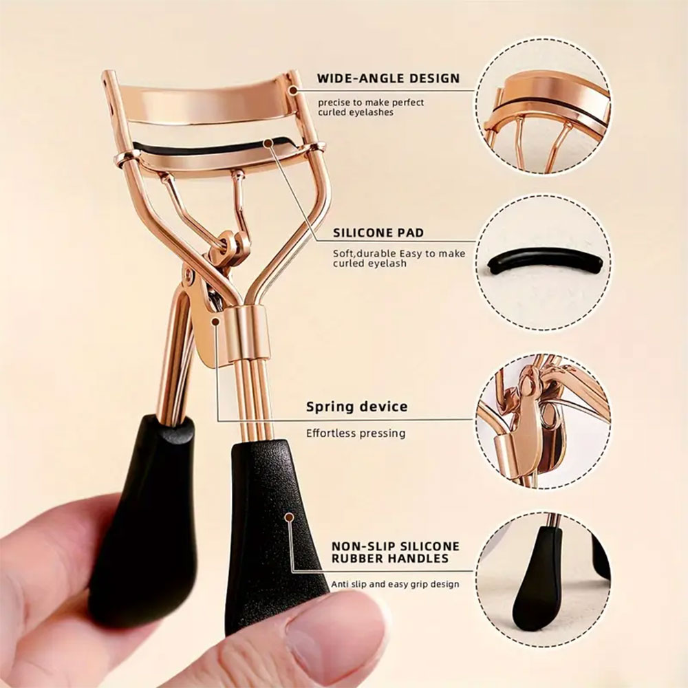 Portable Eyelash Curler with 15 Silicone Pads Set - Image 2