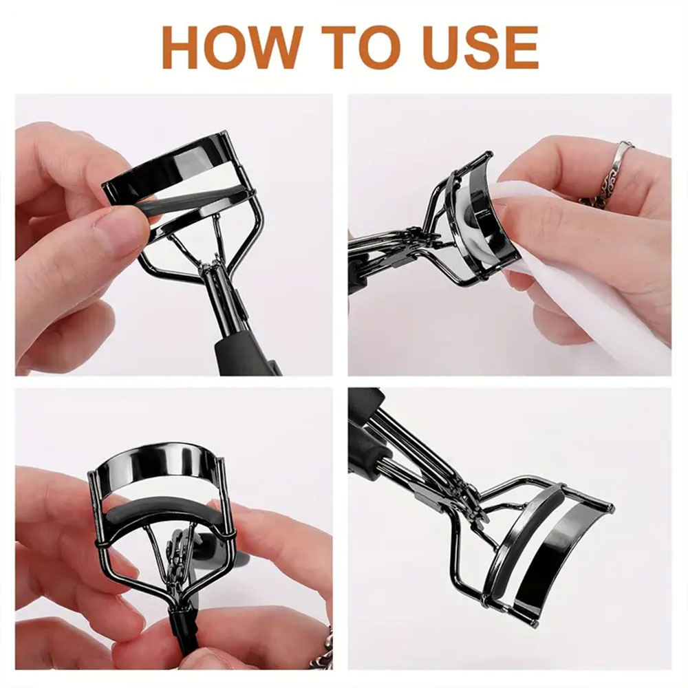 Portable Eyelash Curler with 15 Silicone Pads Set - Image 4