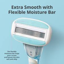 Dorco Eve 6 System Razor for Women - 6 Blades Shaving System, 2 Heads, 1 Handle - Image 5