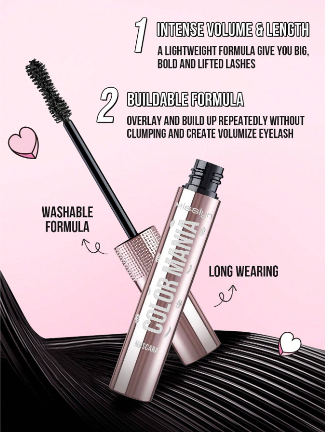 Misslyn Color Mania Mascara Black# 01 - Image 3