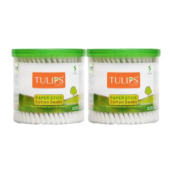 Tulips Paper Stick Cotton Swabs 200x2